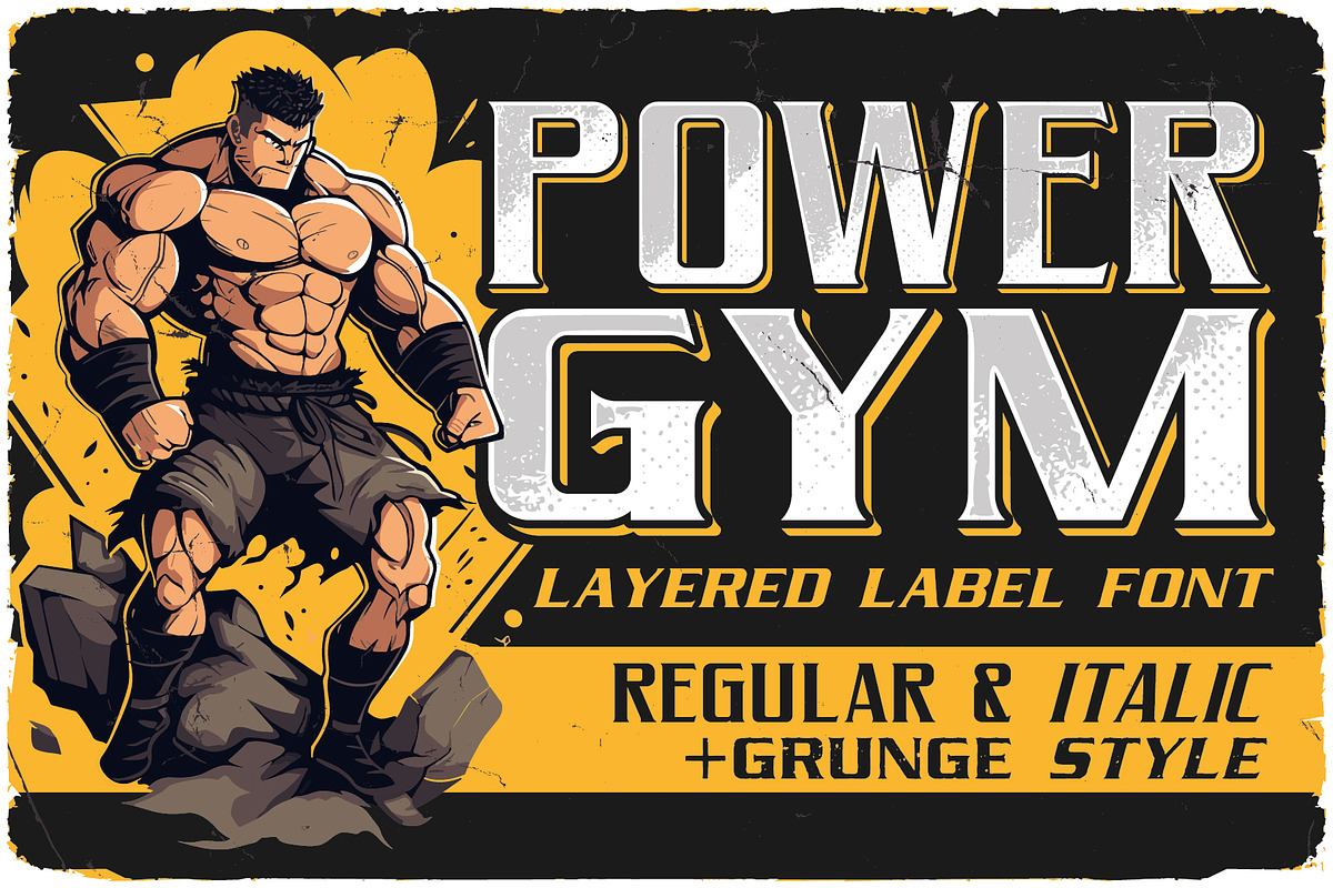 Power Gym Layered Font Free Download Free Download