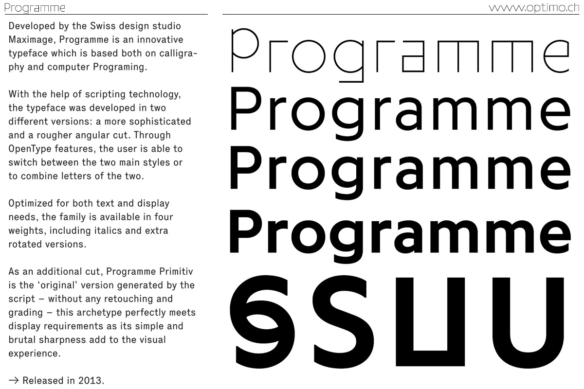 Programme Font Free Download