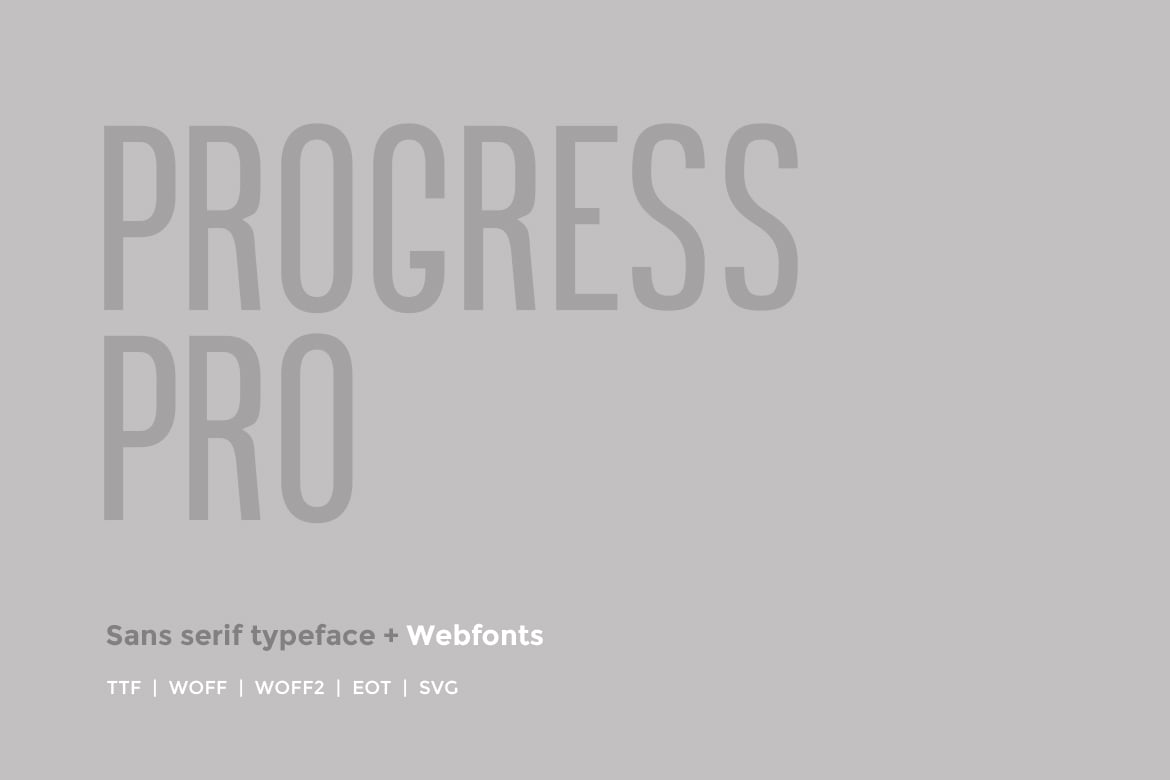 Progress pro - Modern Typeface + WebFont Free Download