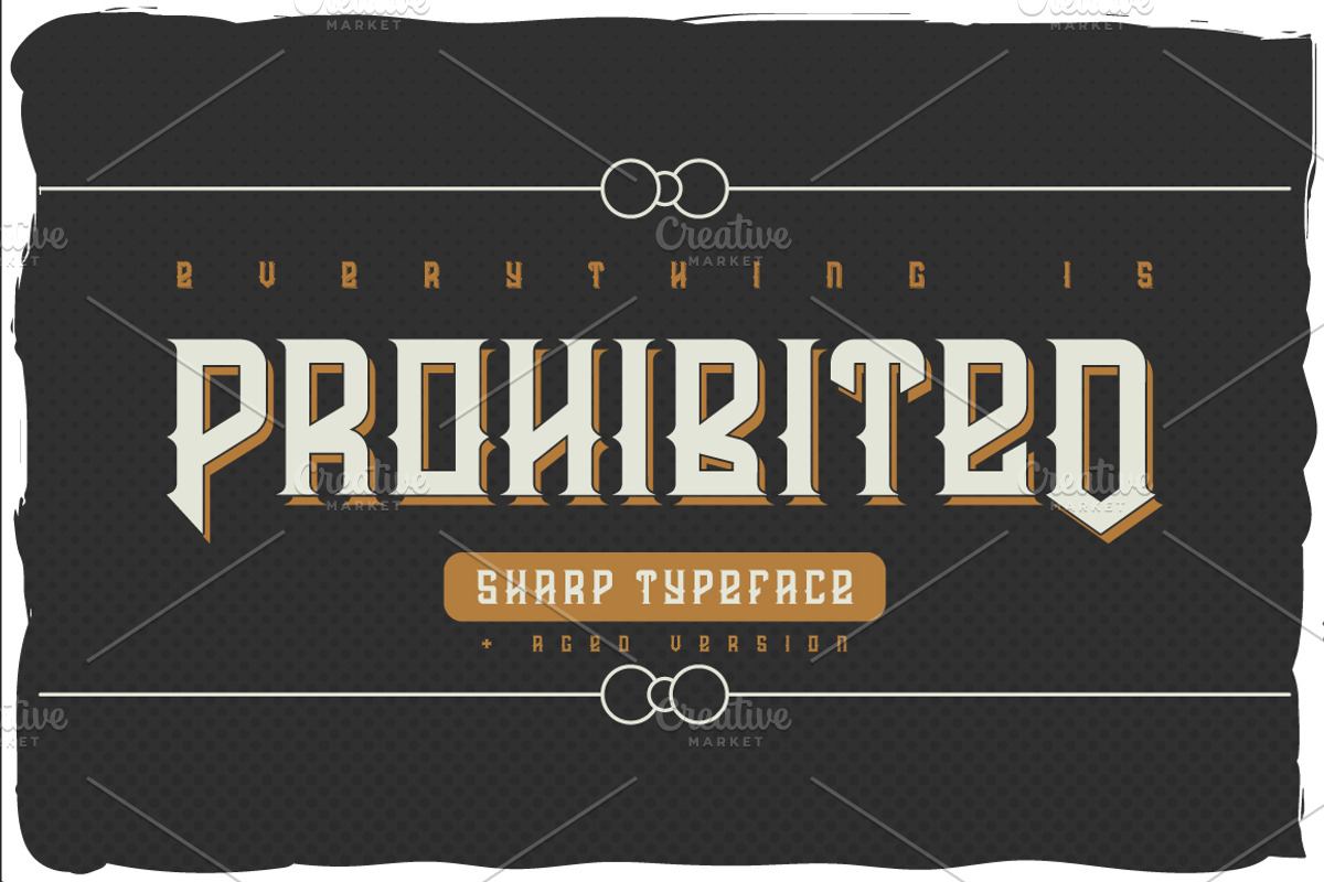 Prohibited typeface Free Download Free Download