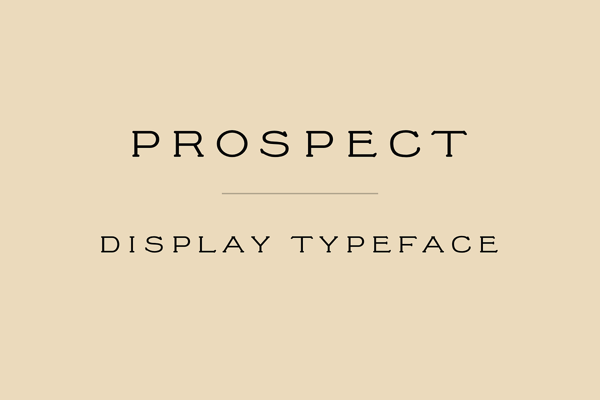 Prospect, Display font Free Download Free Download