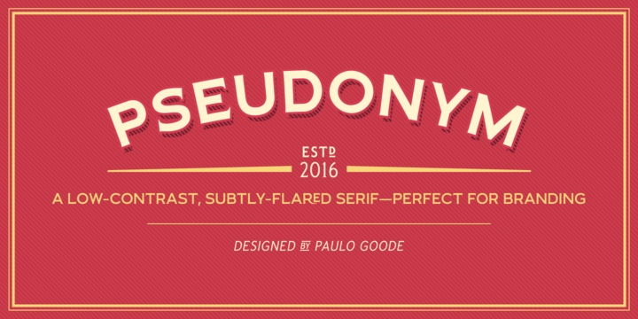 Pseudonym Font Free Download