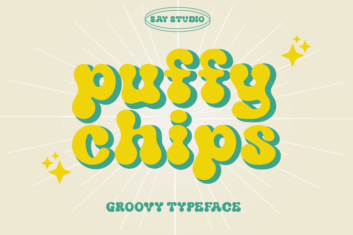 puffy chips retro typeface Free Download Free Download