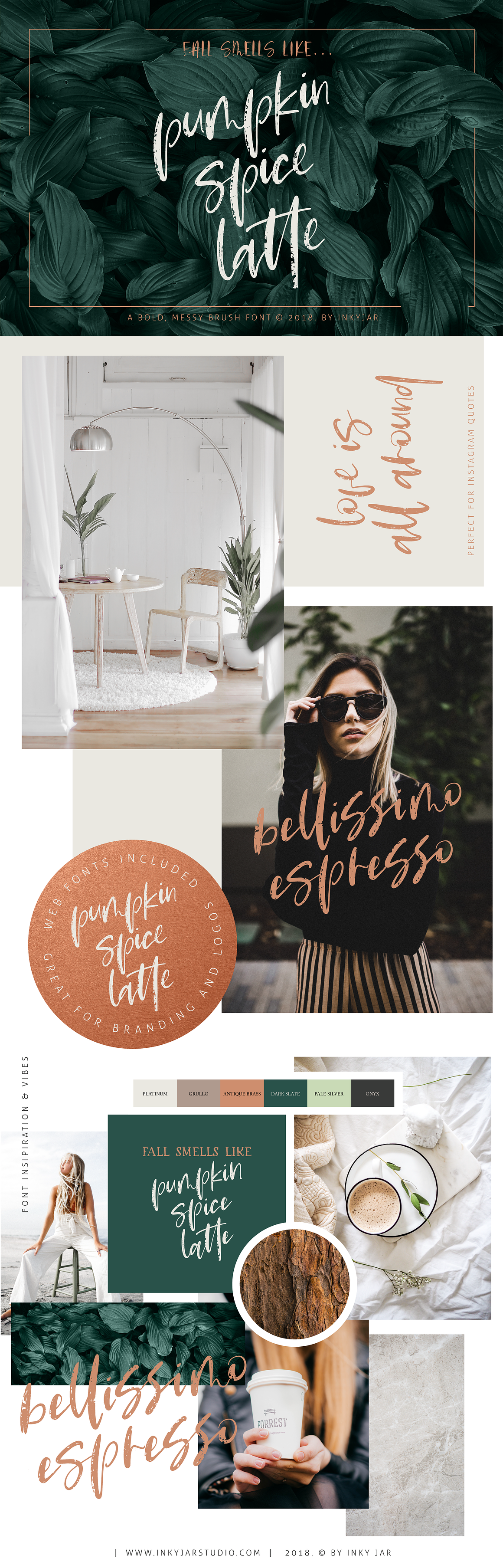 Pumpkin Spice Latte | Brush Script Free Download