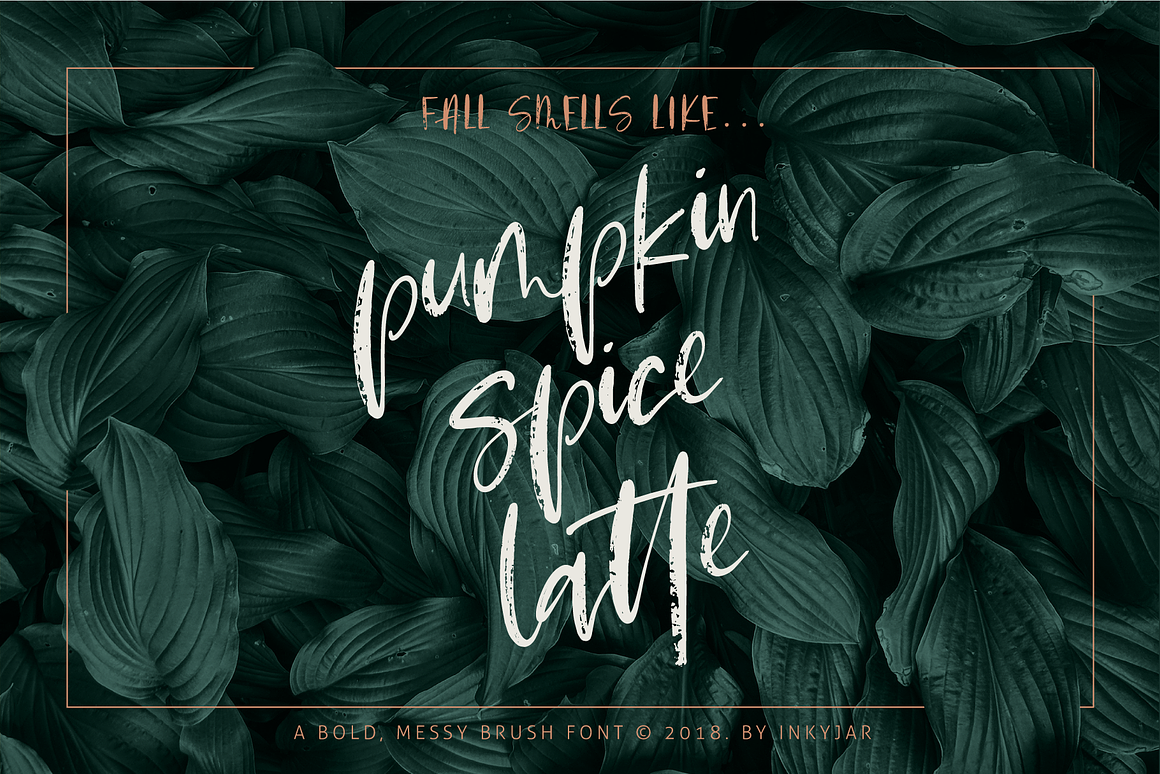 Pumpkin Spice Latte | Brush Script Free Download