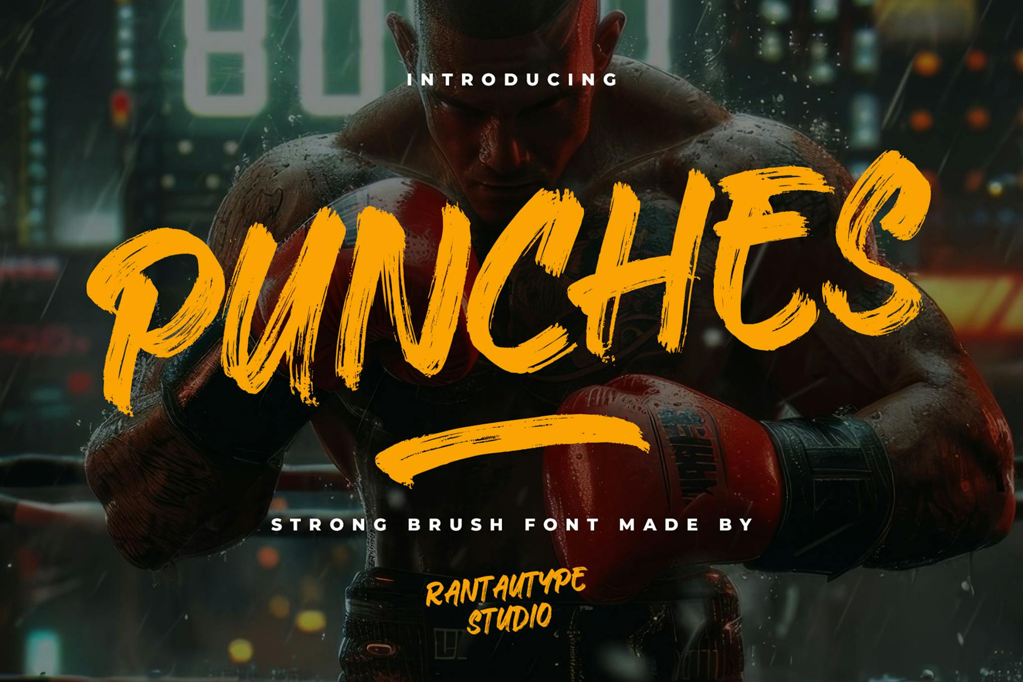 Punches Strong Brush Font Free Download