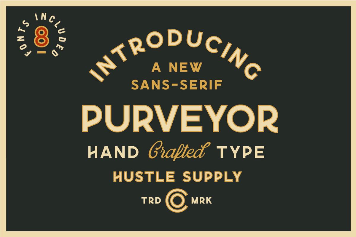 Purveyor - 8 Fonts Included Free Download Free Download