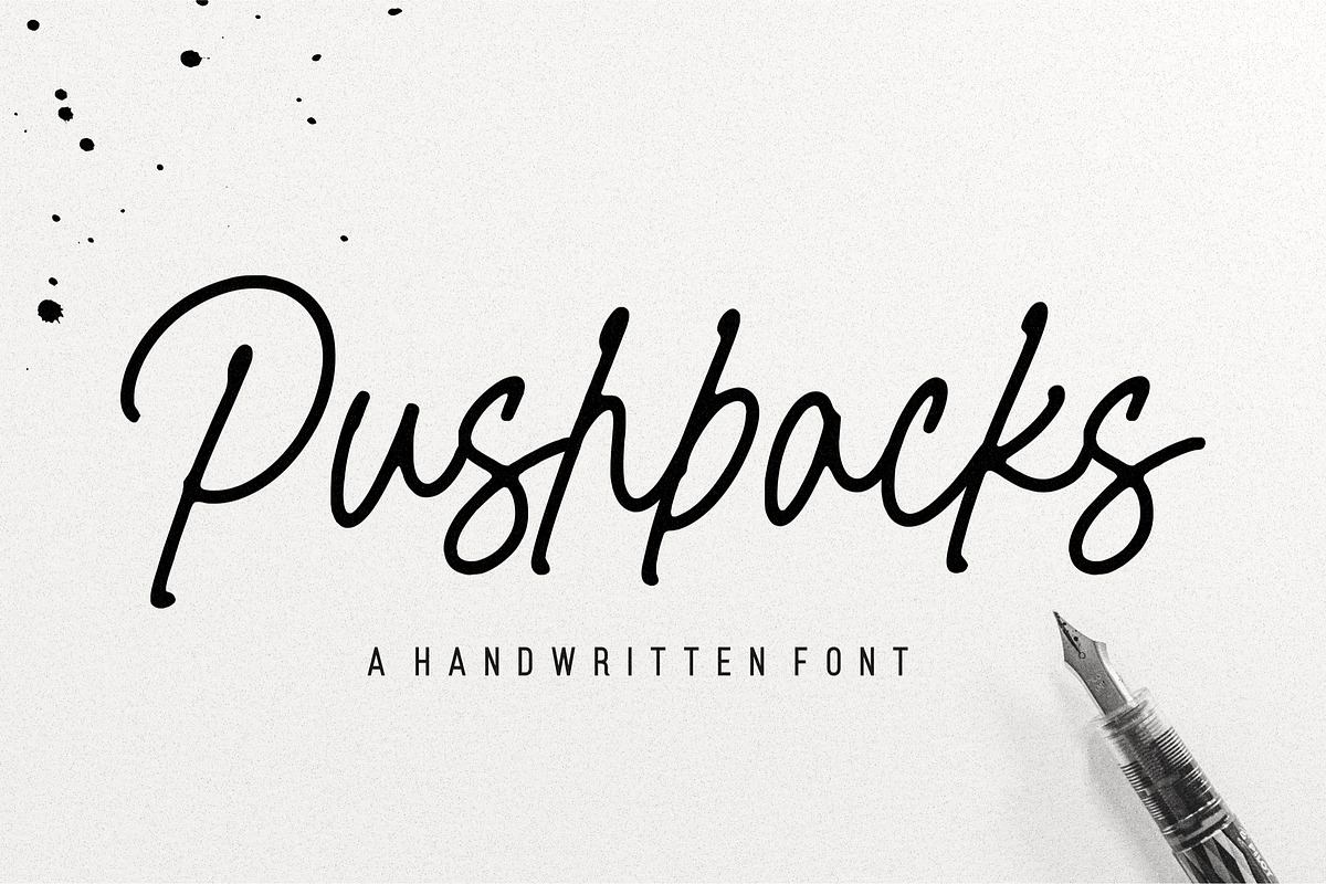 Pushbacks - Handwritten Font Free Download Free Download