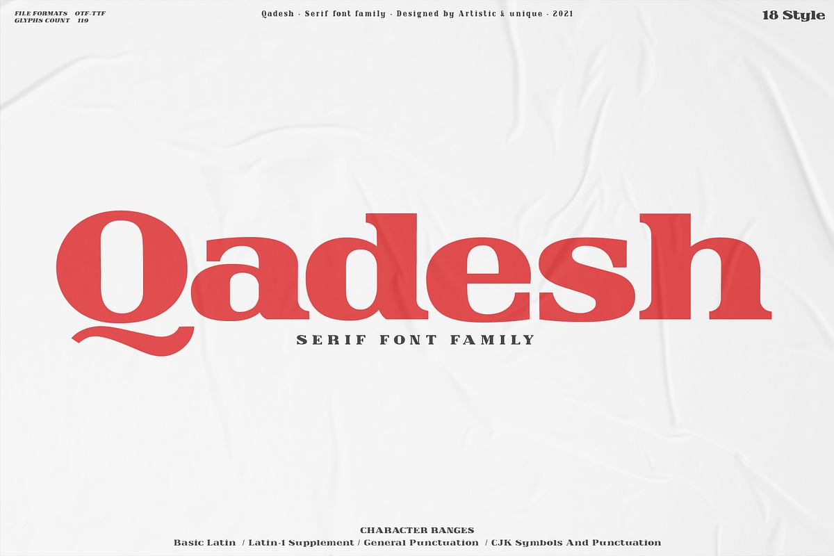 Qadesh - Serif font family Free Download Free Download