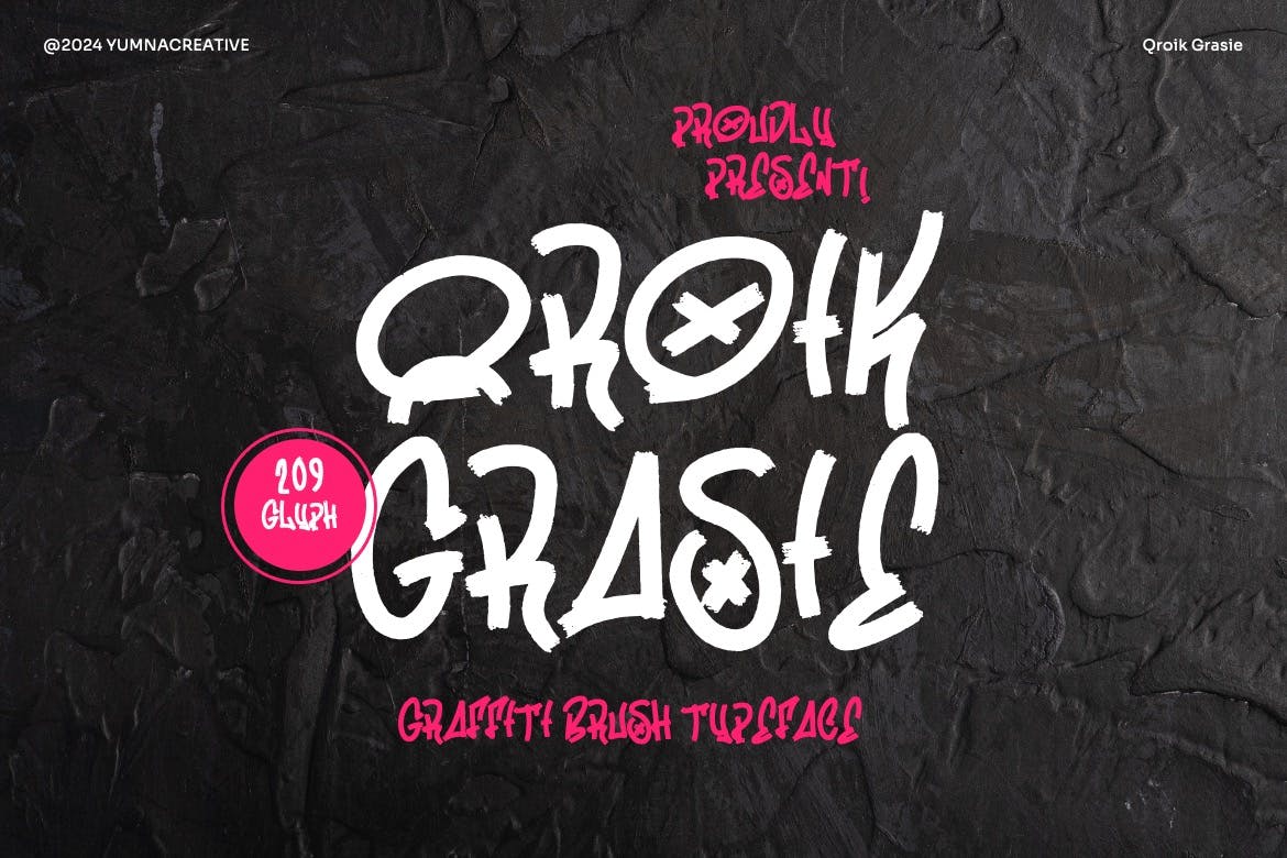 Qroik Grasie - Graffiti Brush Font Free Download