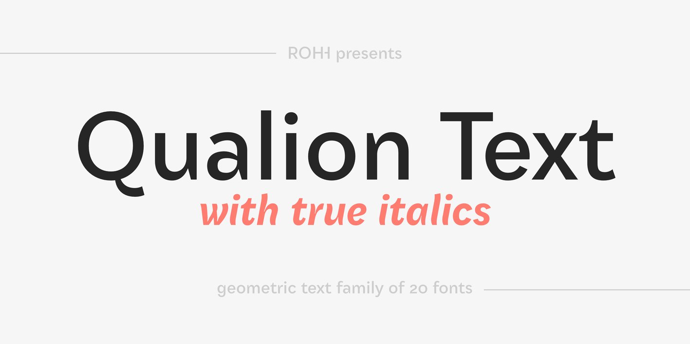 Qualion Text Font Free Download