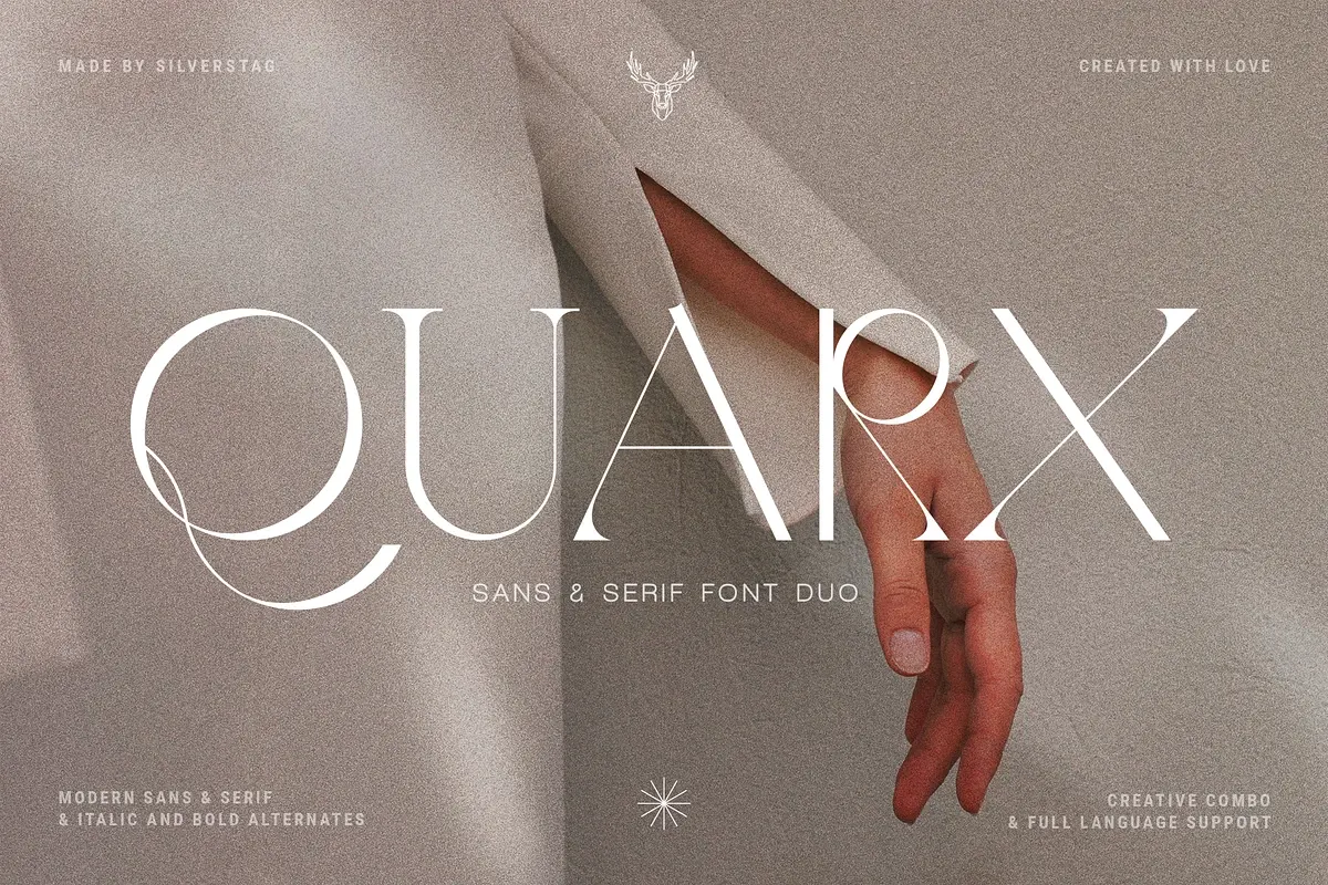 Quarx - Sans & Serif Modern Font Duo Free Download Free Download