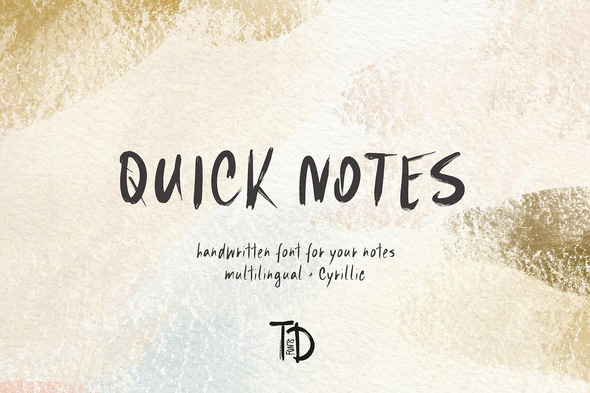 Quick Notes Handwritten font Free Download Free Download