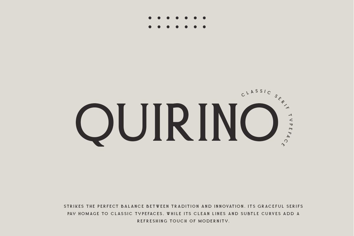 Quirino - Serif Typeface Free Download Free Download