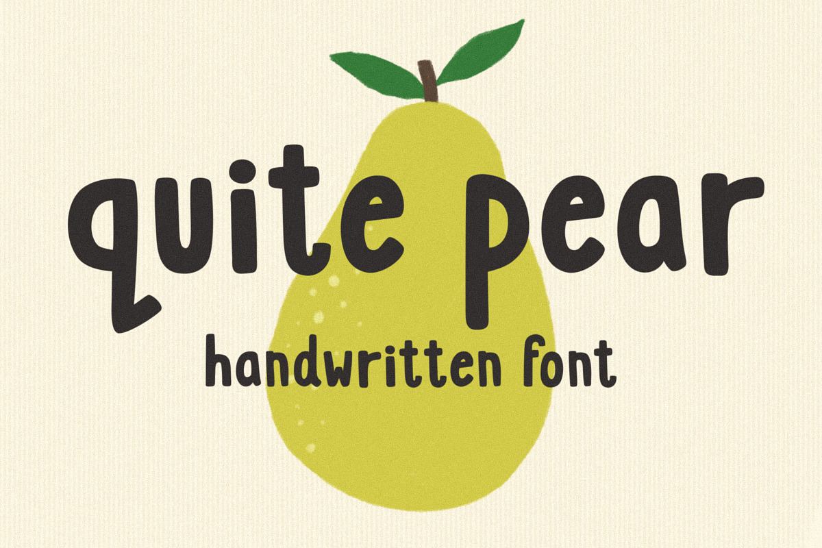 Quite Pear - A Fun Handwritten Font Free Download Free Download