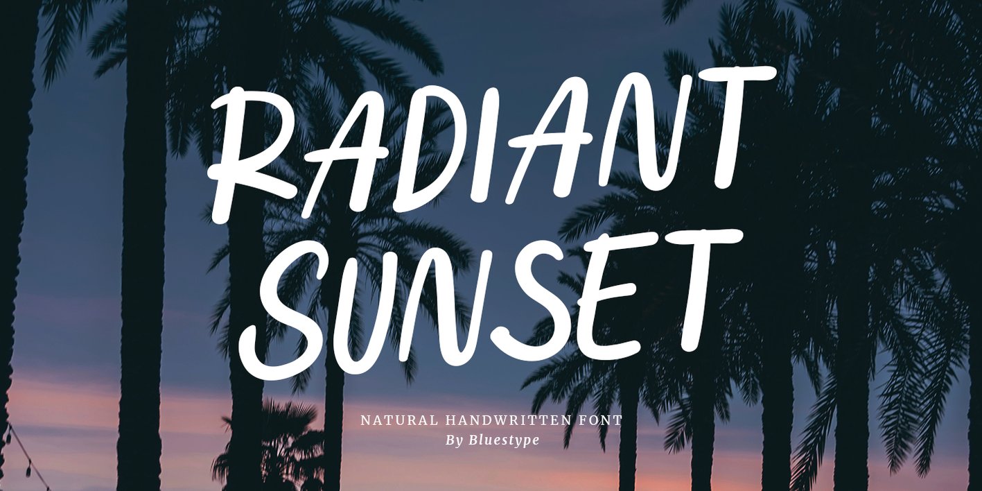 Radiant Sunset Font Free Download