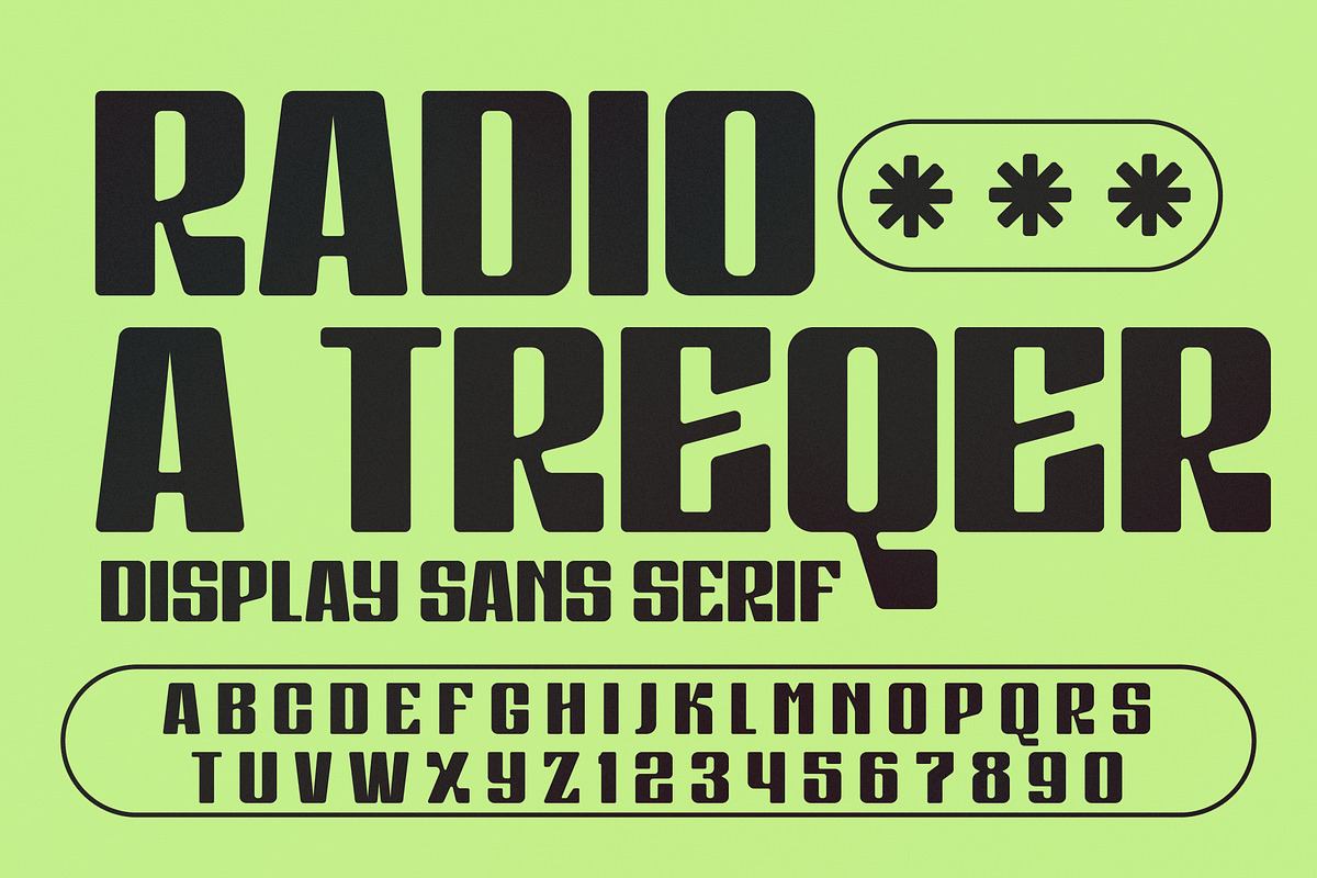 Radio A Treqer Display Font Free Download Free Download