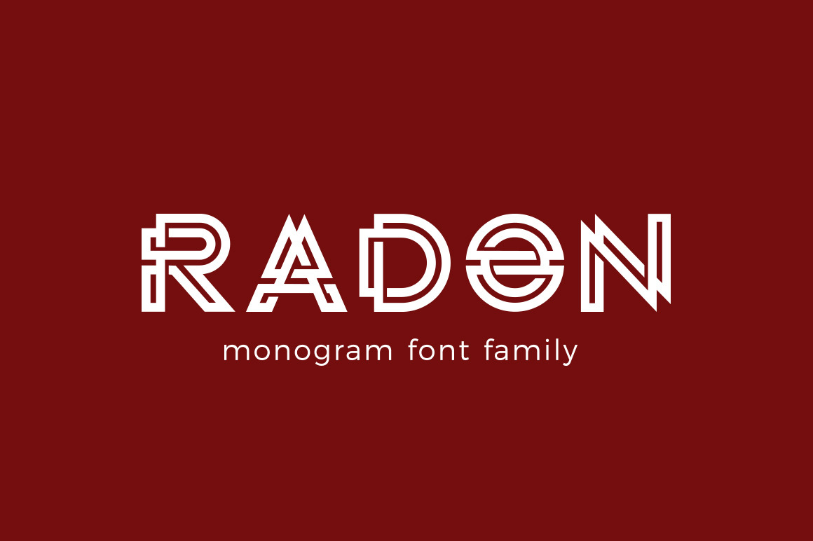 RADON monogram logo FONT Free Download