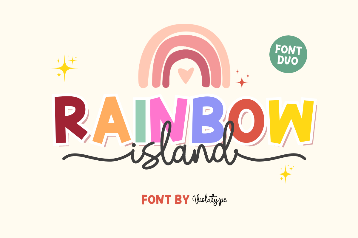 Rainbow Island - Font Duo Free Download Free Download