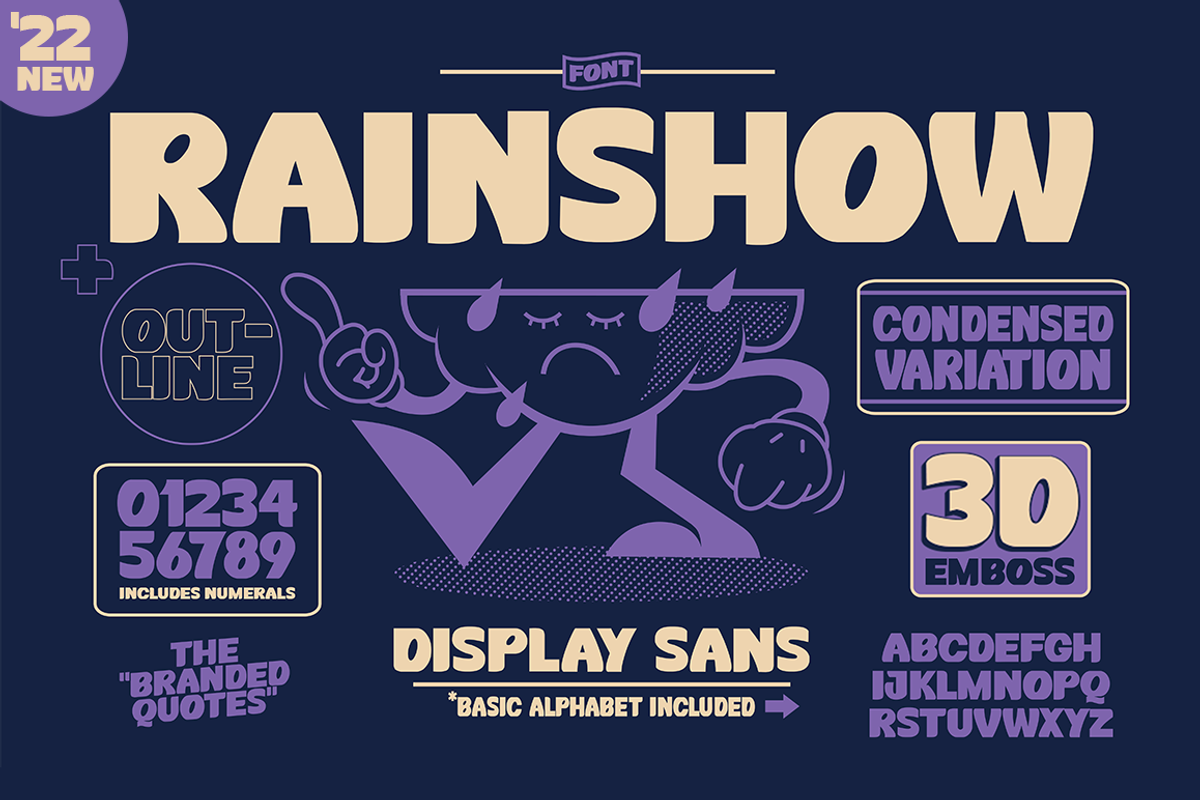 Rainshow Display Sans +Illustrations Free Download Free Download