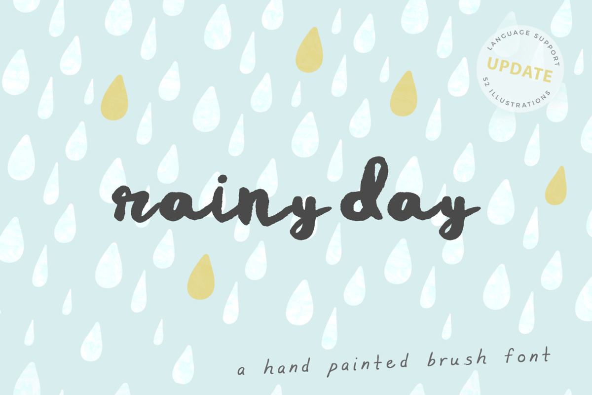 Rainy Day Brush Script Font Free Download Free Download