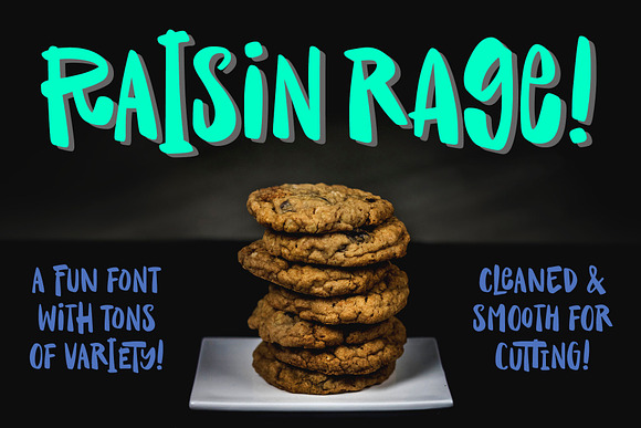 Raisin Rage: a fun & casual font! Free Download