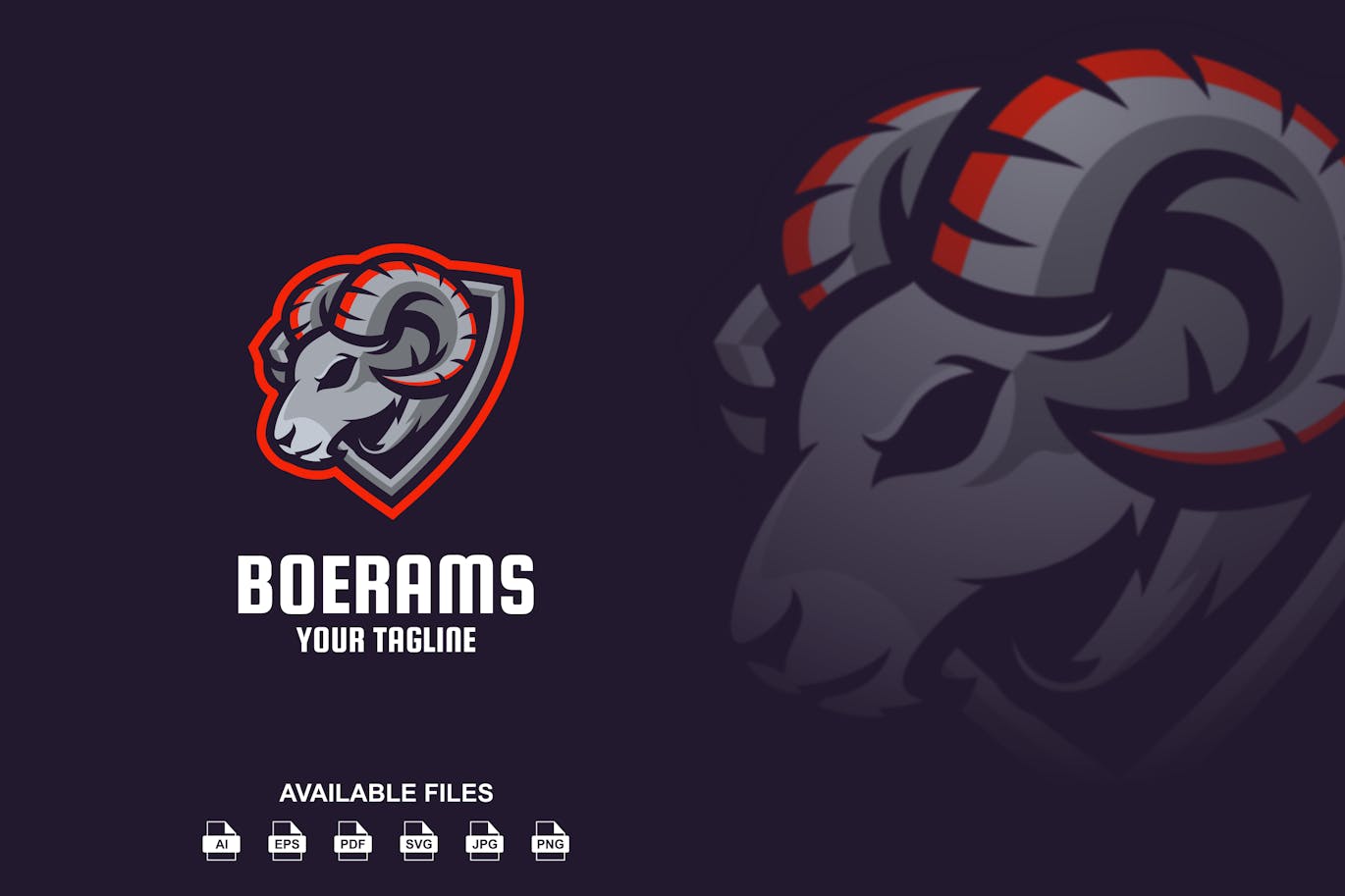 Ram Head Mascot Logo Free Download