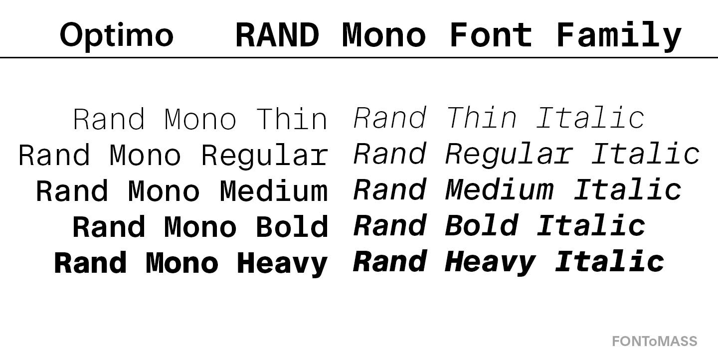 Rand Mono Font Free Download