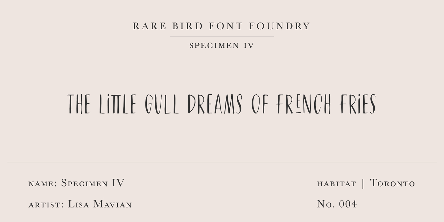 Rare Bird Specimen IV Free Download Free Download