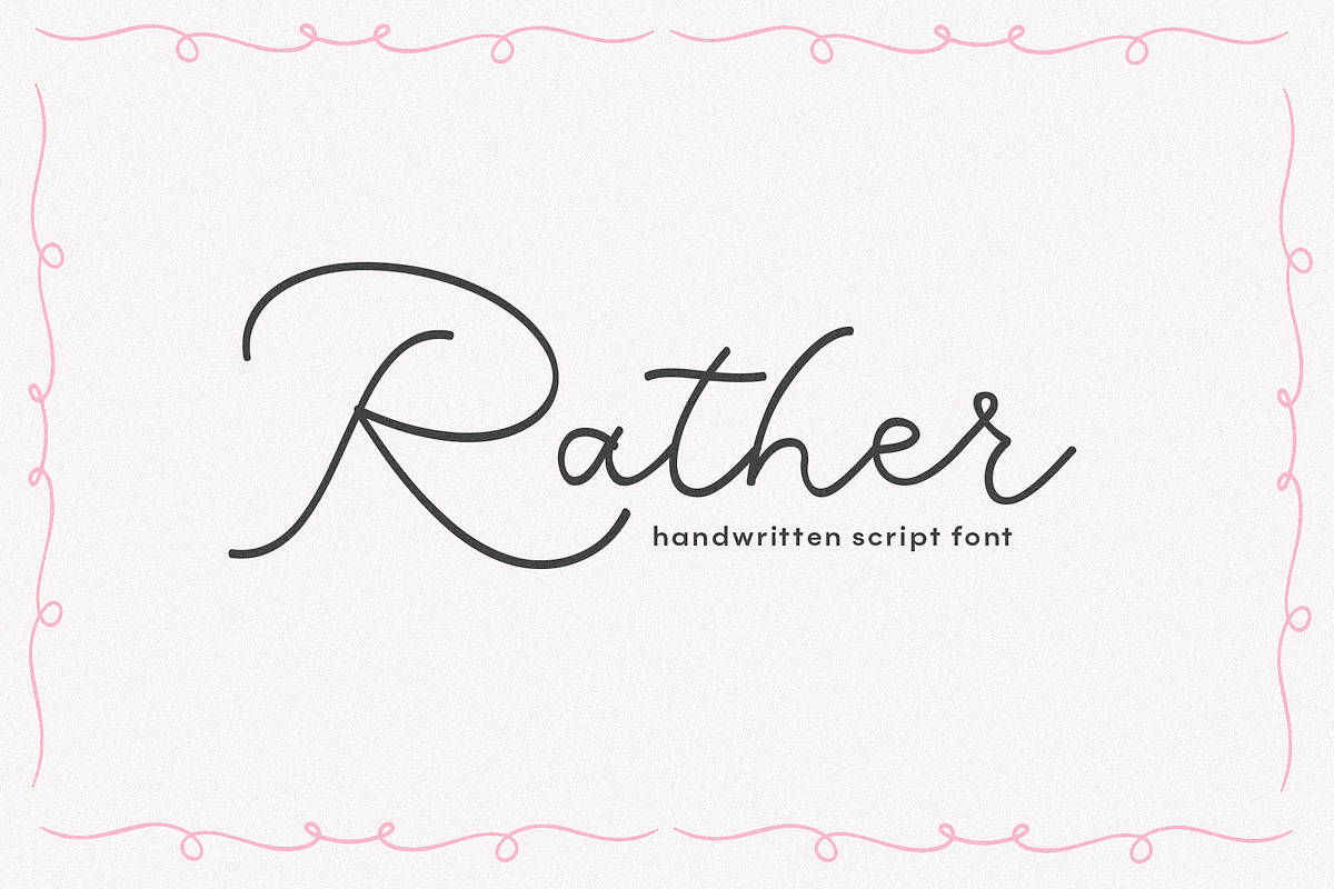 Rather | Coquette Script Font Free Download Free Download