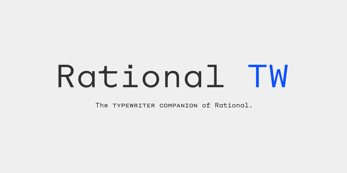 Rational TW Font Free Download