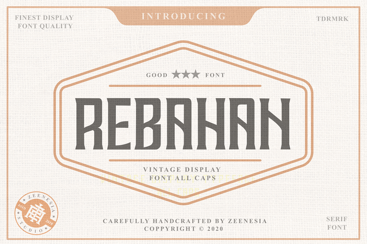 REBAHAN - Vintage Display Font Free Download Free Download