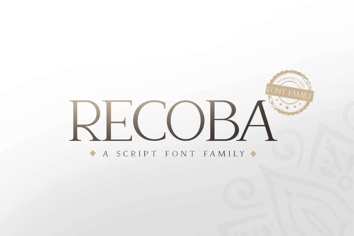 Recoba Font Family Free Download