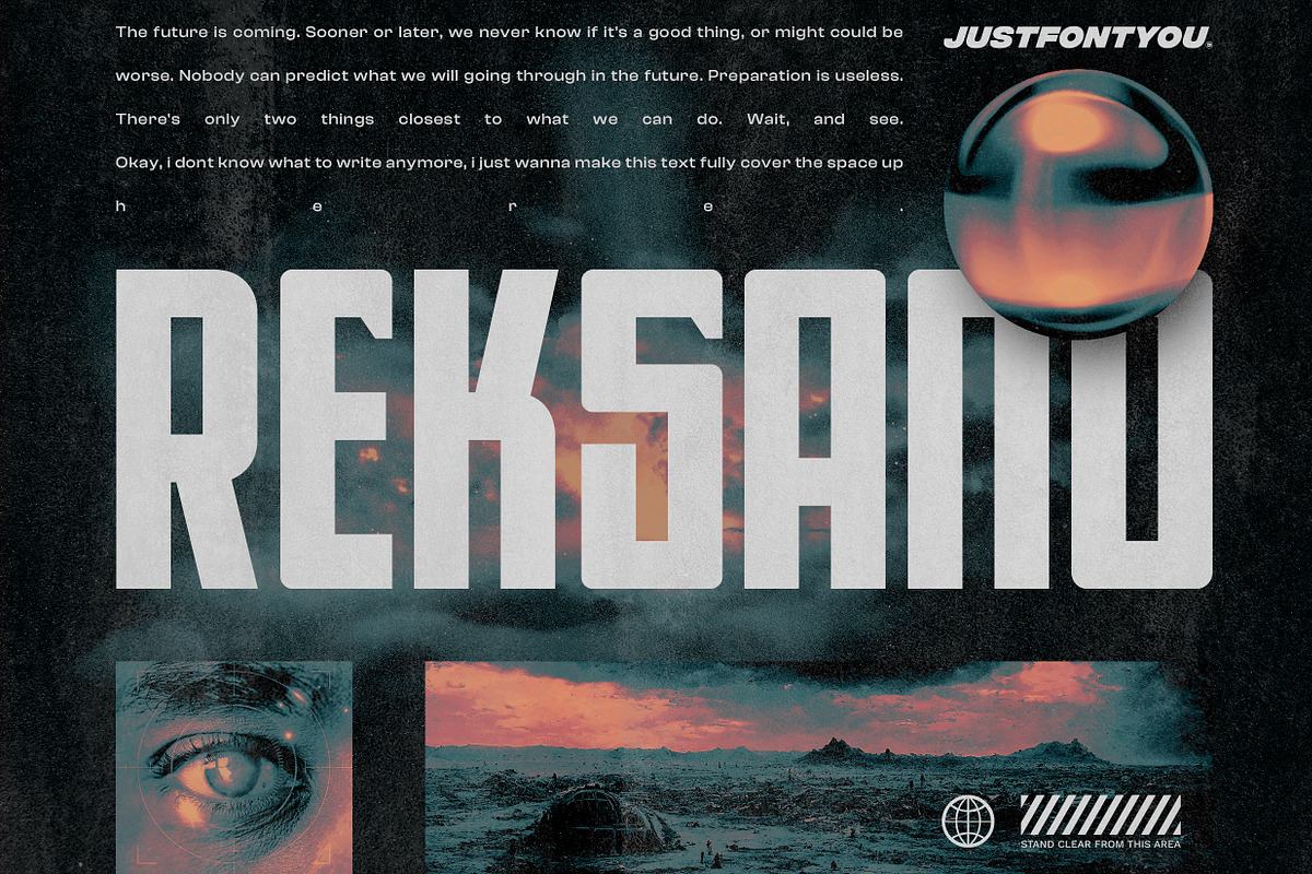 Reksano - Futuristic Display Fonts Free Download Free Download