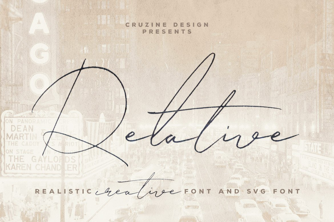 Relative Handwritten & SVG Font Free Download