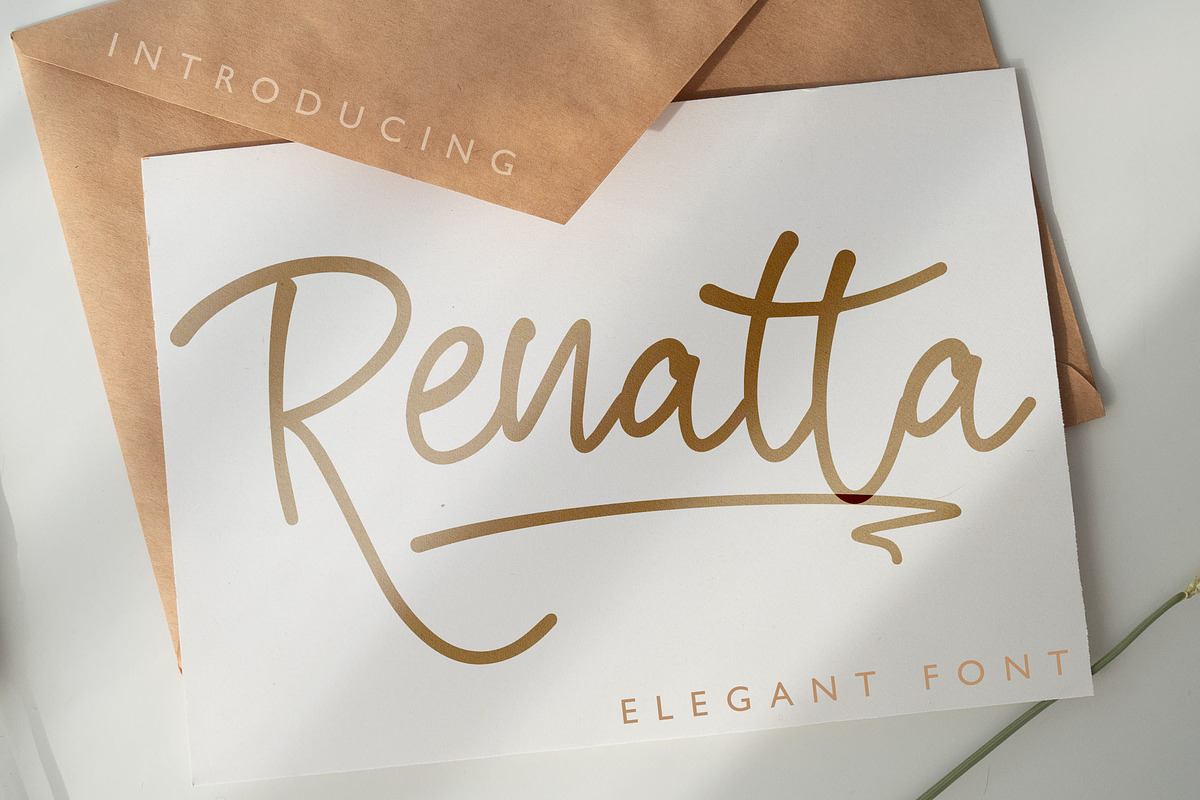 Renatta - Elegant Script Font Free Download Free Download