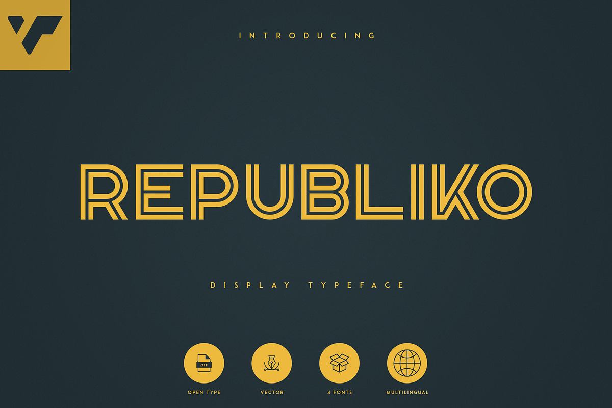 Republiko - Display Typeface Free Download Free Download