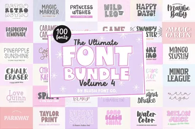 100 FONTS - Ultimate Font Bundle V4 Free Download