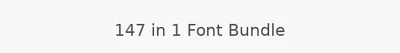 147 in 1 Font Bundle