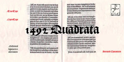 1492 Quadrata Font