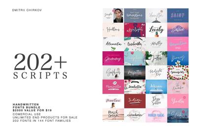 202 FONTS BUNDLE Free Download