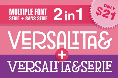 2in1 Versalita& + Versalita&Serif Font