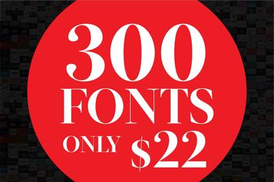 300 Incredible Font Deal: 99% Free Download