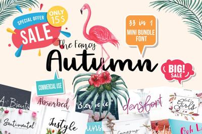 33 The Fancy Autumn Bundle Font Free Download