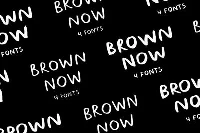 4 FONTS | BROWN NOW FONT