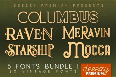 5 Fonts Bundle 1 Free Download