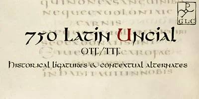 750 Latin Uncial Font