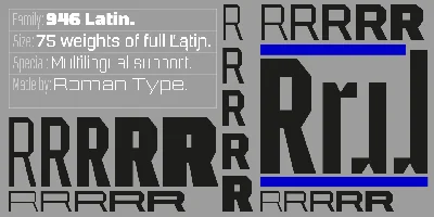 946 Latin Font