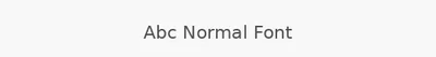 Abc Normal Font