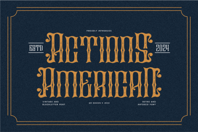 Actions American - Vintage Font